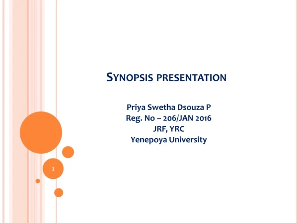 Synopsis presentation