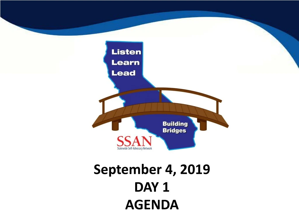 september 4 2019 day 1 agenda