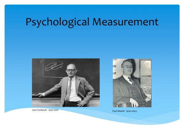 Psychological Measurement