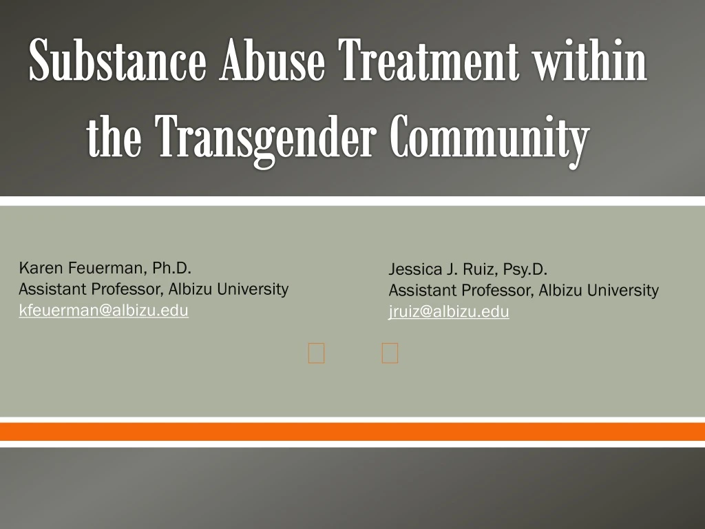 substance abuse treatment within the transgender community