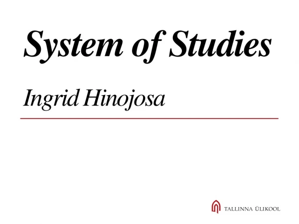 System of Studies