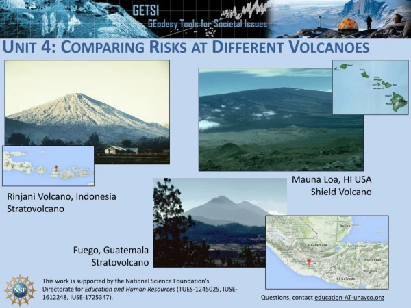 Unit 4: Comparing Risks at Different Volcanoes