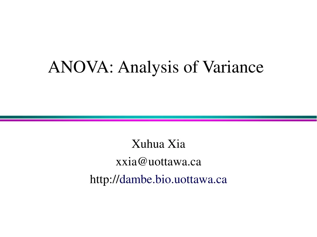 anova analysis of variance