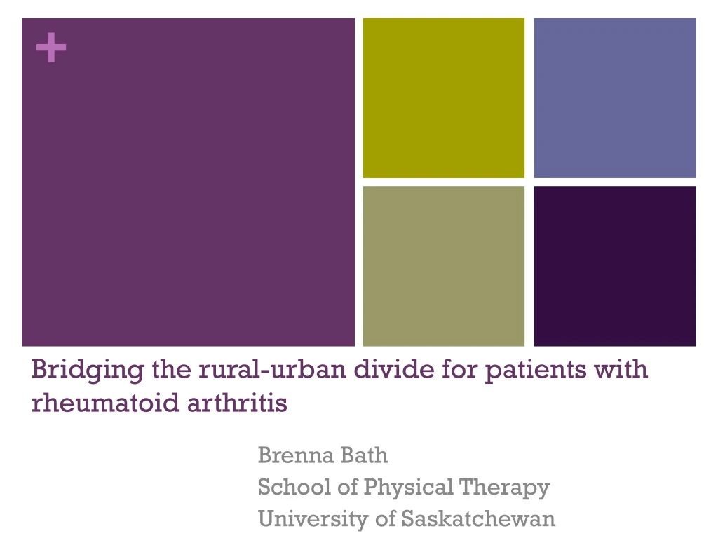bridging the rural urban divide for patients with rheumatoid arthritis
