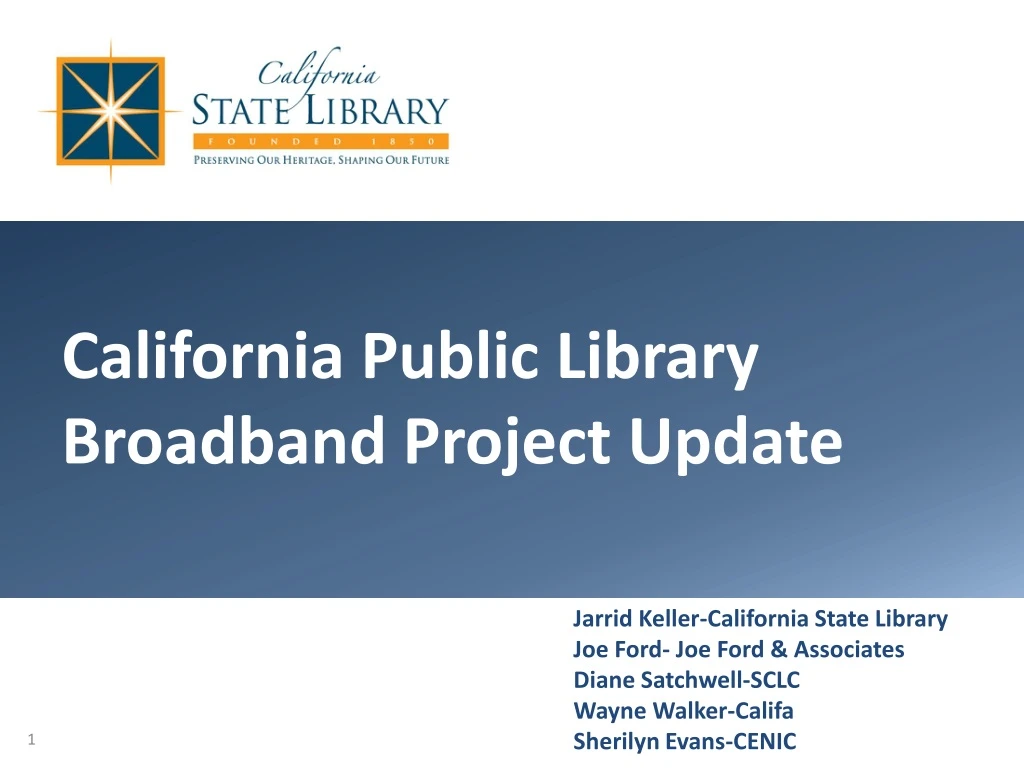 california public library broadband project update