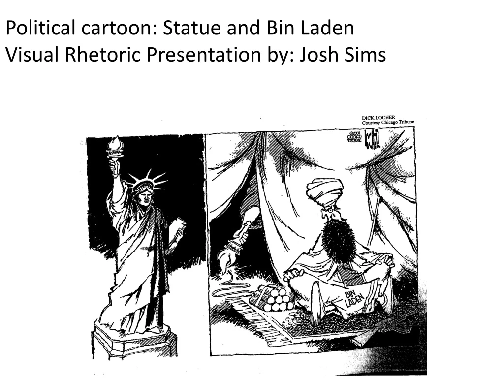 political cartoon statue and bin laden visual rhetoric presentation by josh sims