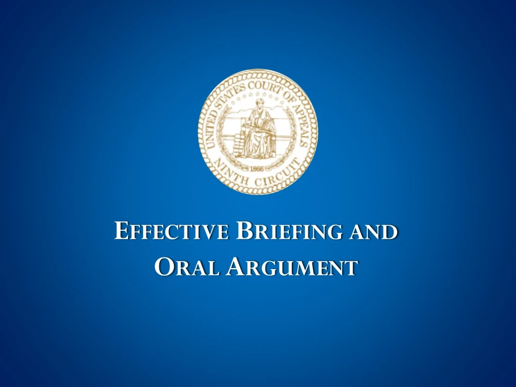 effective briefing and oral argument