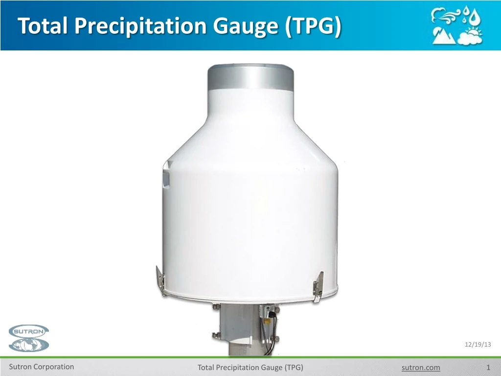 total precipitation gauge tpg