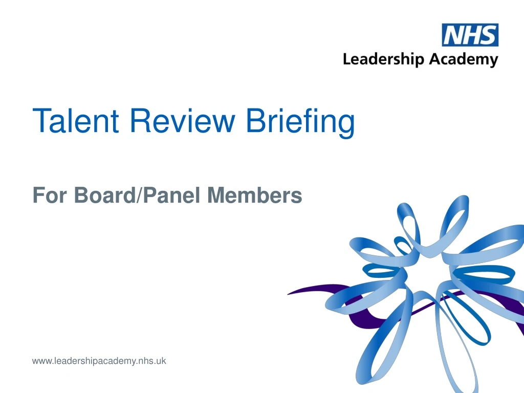 talent review briefing