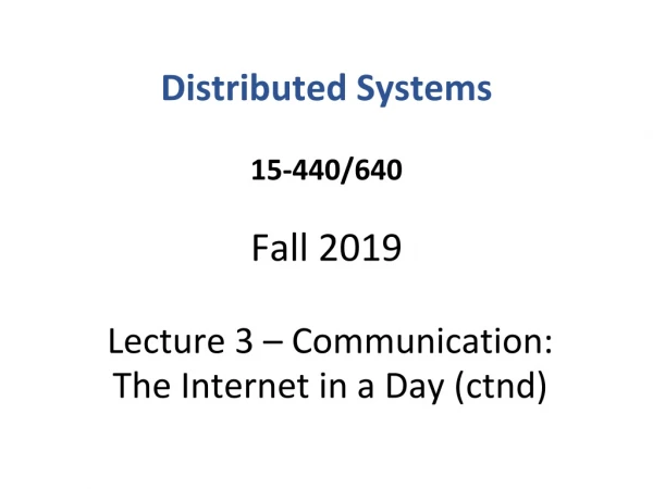 Distributed Systems 15- 4 40 /640