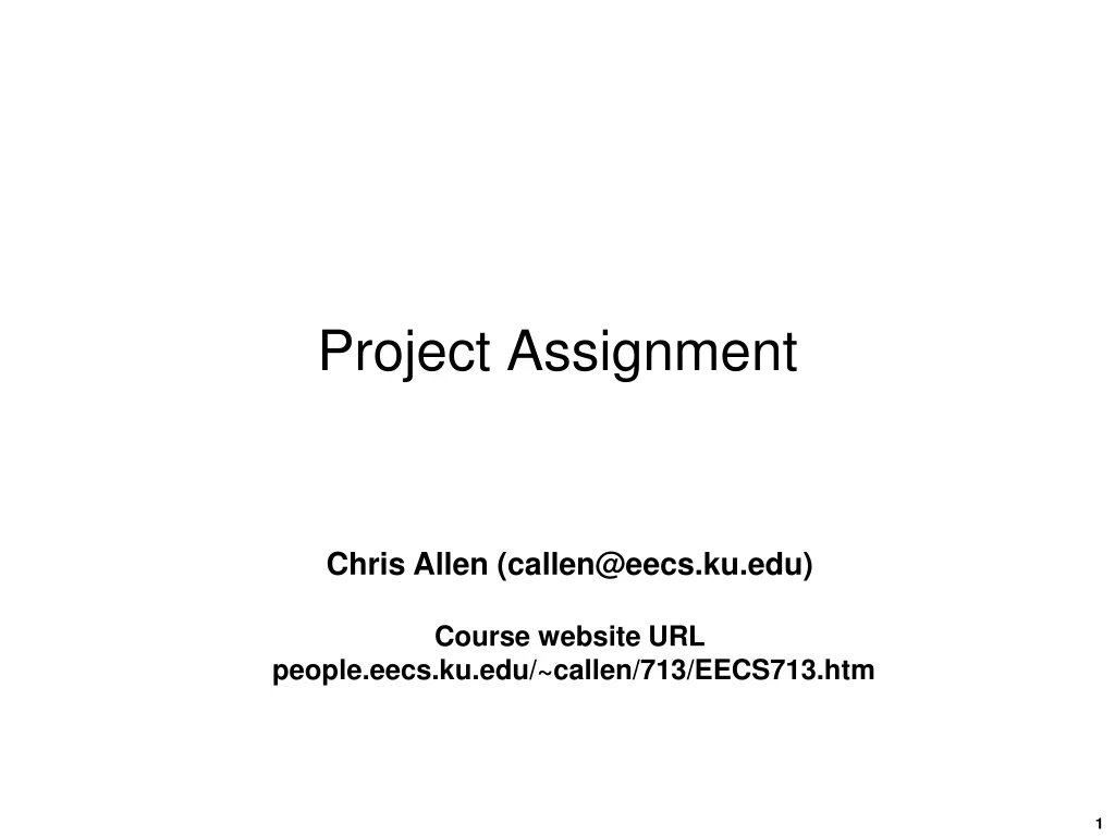 project assignment