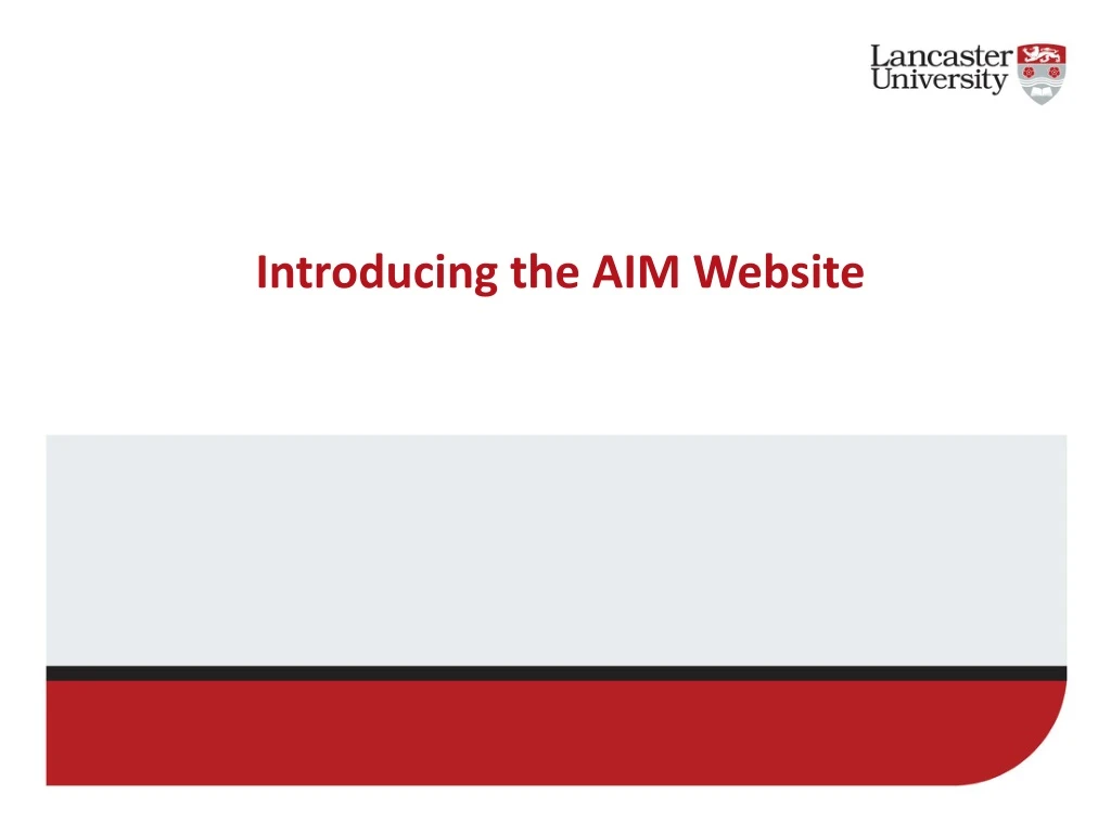 introducing the aim website