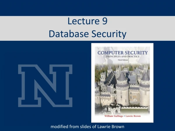 Lecture 9 Database Security
