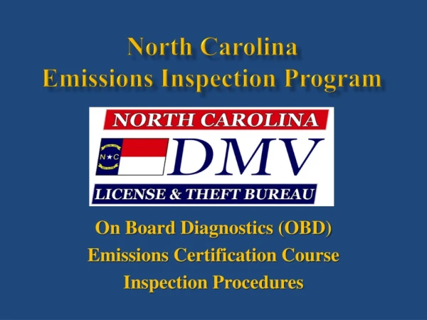 North Carolina Emissions Inspection Program