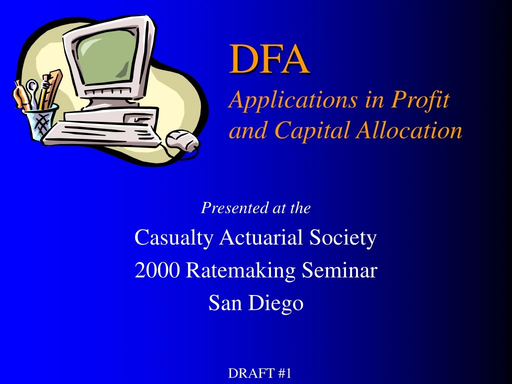 dfa applications in profit and capital allocation