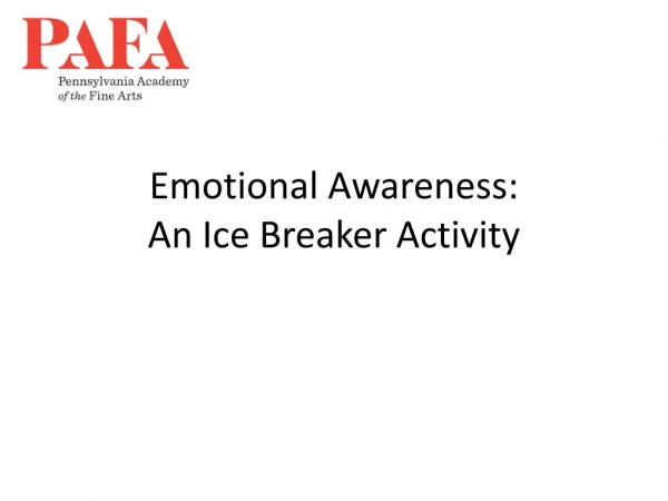 Emotional Awareness: An Ice Breaker Activity
