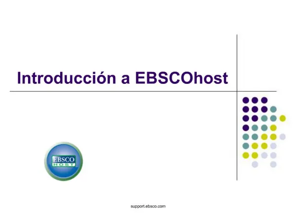 Introducci n a EBSCOhost