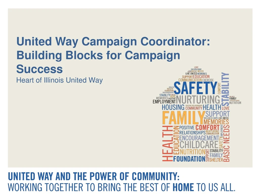 united way campaign coordinator building blocks