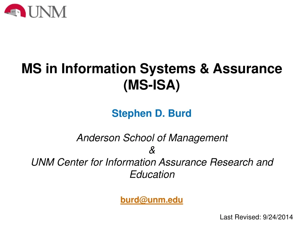 ms in information systems assurance