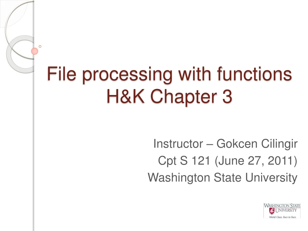 file processing with functions h k chapter 3