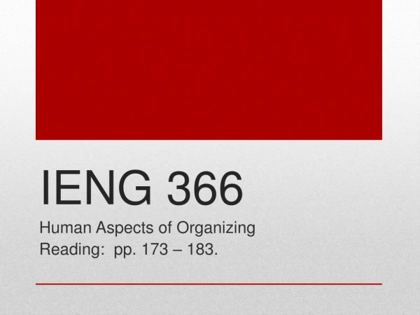 IENG 366