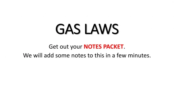 GAS LAWS