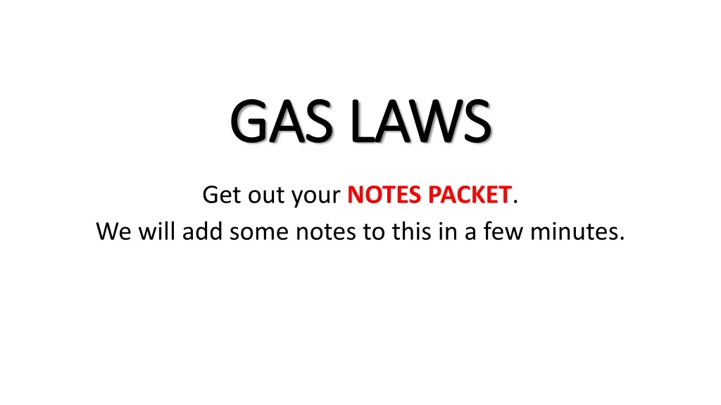 gas laws