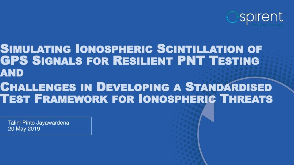 simulating ionospheric scintillation