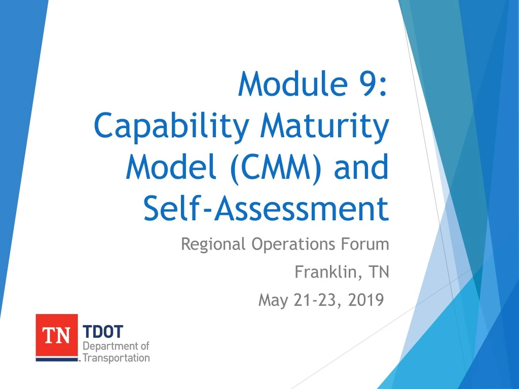 module 9 capability maturity model cmm and self assessment