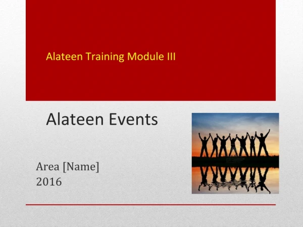 Alateen Training Module III Alateen Events