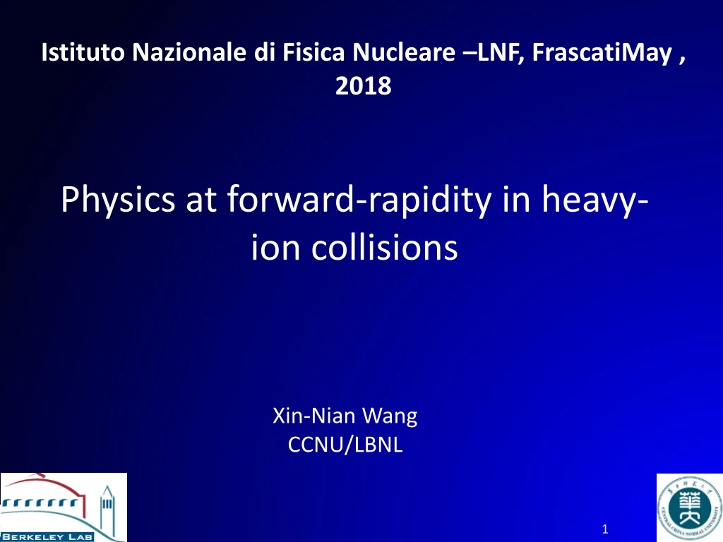 istituto nazionale di fisica nucleare lnf frascatimay 2018