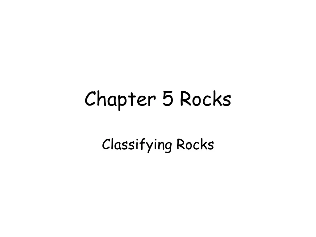 chapter 5 rocks
