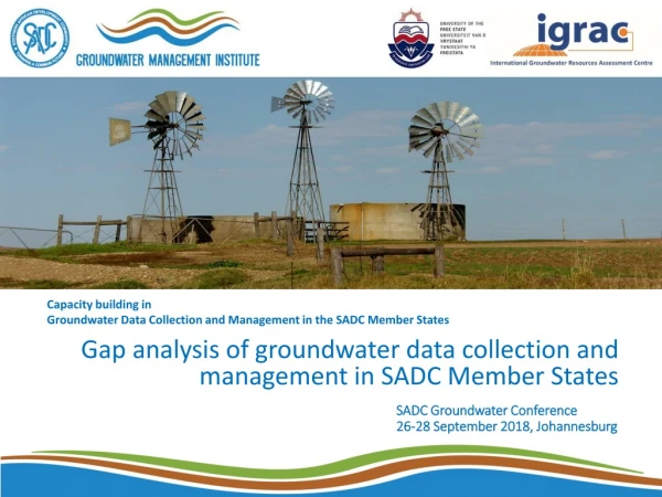 SADC Groundwater Conference 26-28 September 2018, Johannesburg