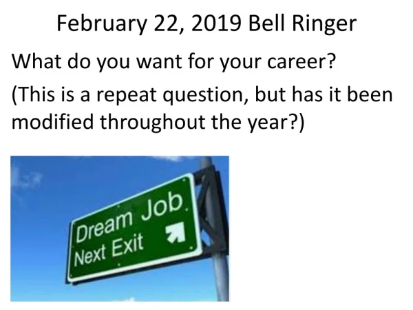 February 22, 2019 Bell Ringer