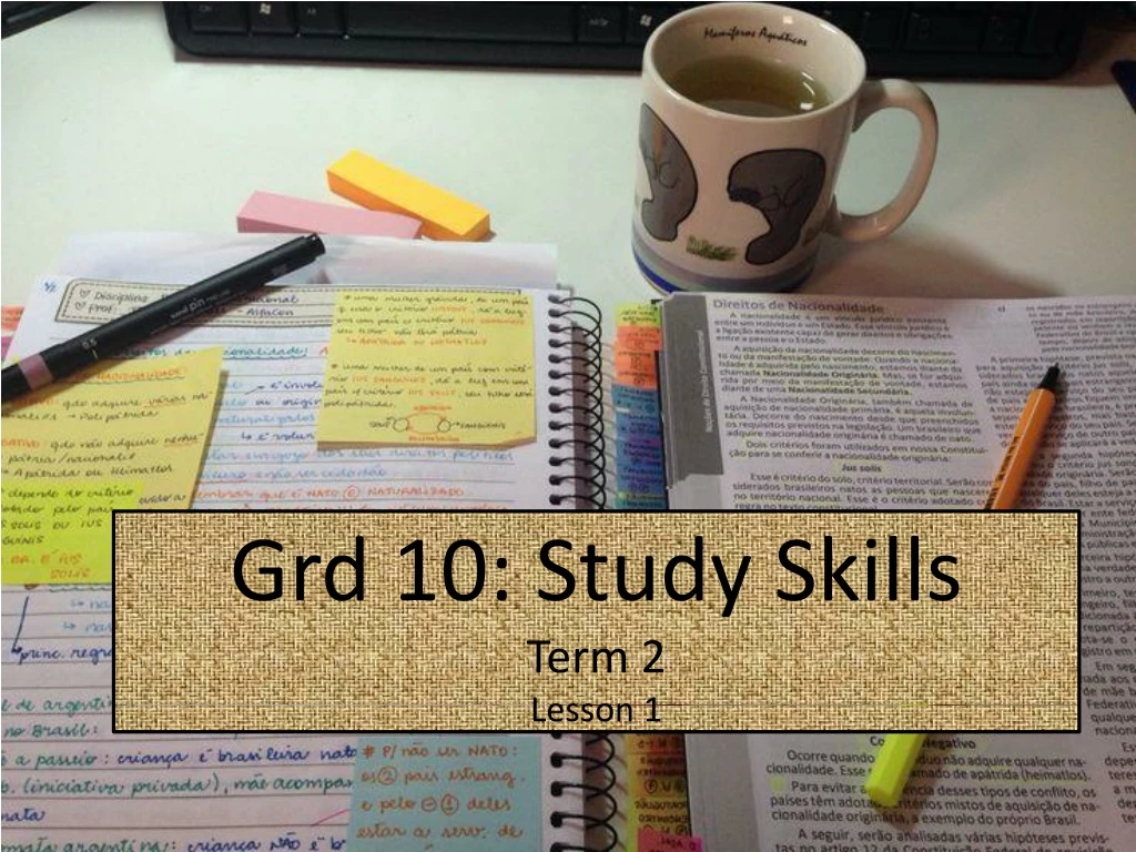 grd 10 study skills term 2 lesson 1