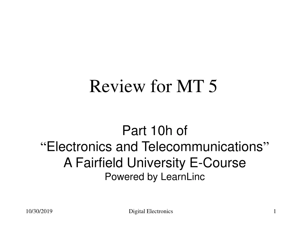 review for mt 5