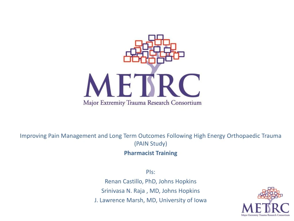improving pain management and long term outcomes