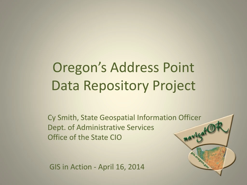 oregon s address point data repository project