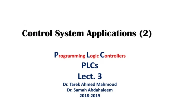 Control System Applications (2)