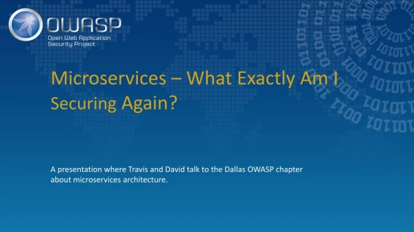 Microservices – What Exactly Am I Securing Again?