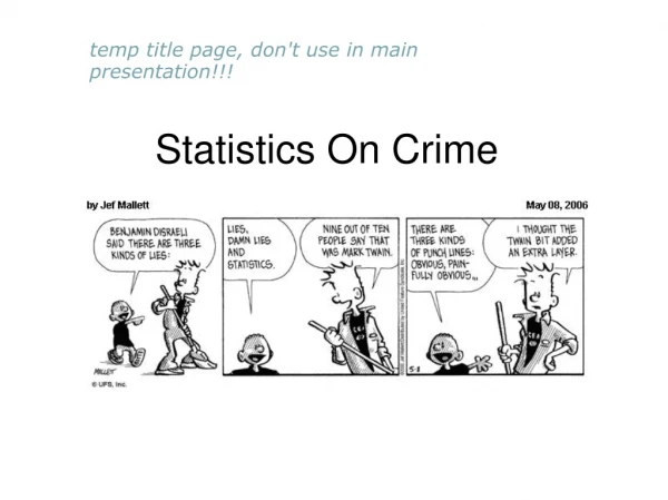 Statistics On Crime