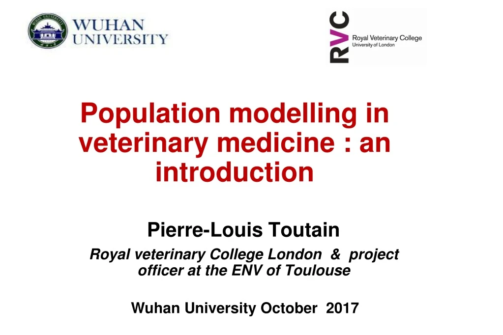 population modelling in veterinary medicine an introduction