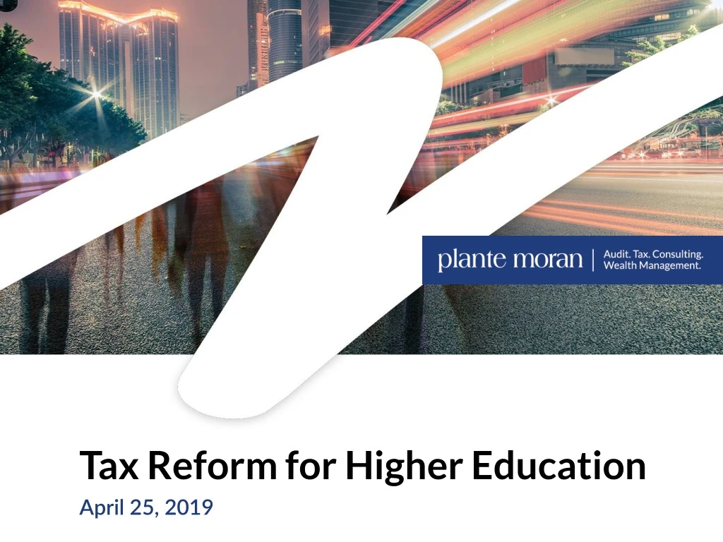 tax reform for higher education