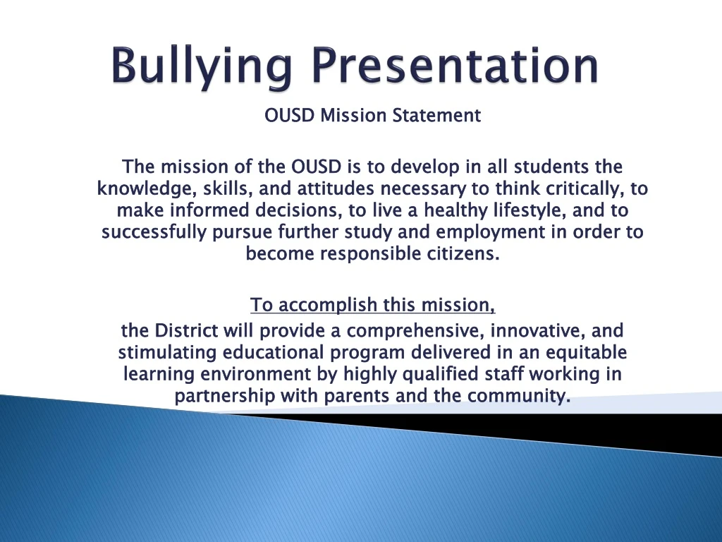 bullying presentation