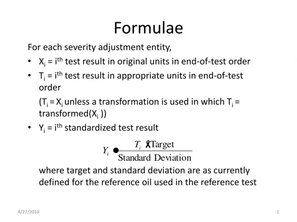 Formulae