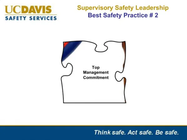 Supervisory Safety Leadership Best Safety Practice 2