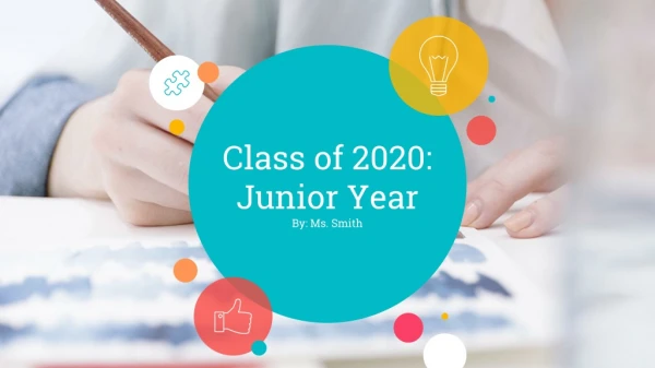 Class of 2020: Junior Year By: Ms. Smith