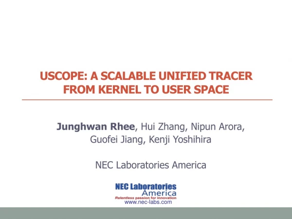 Uscope : A scalable Unified tracer from kernel to user space