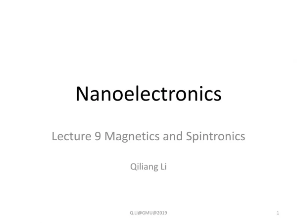 Nanoelectronics