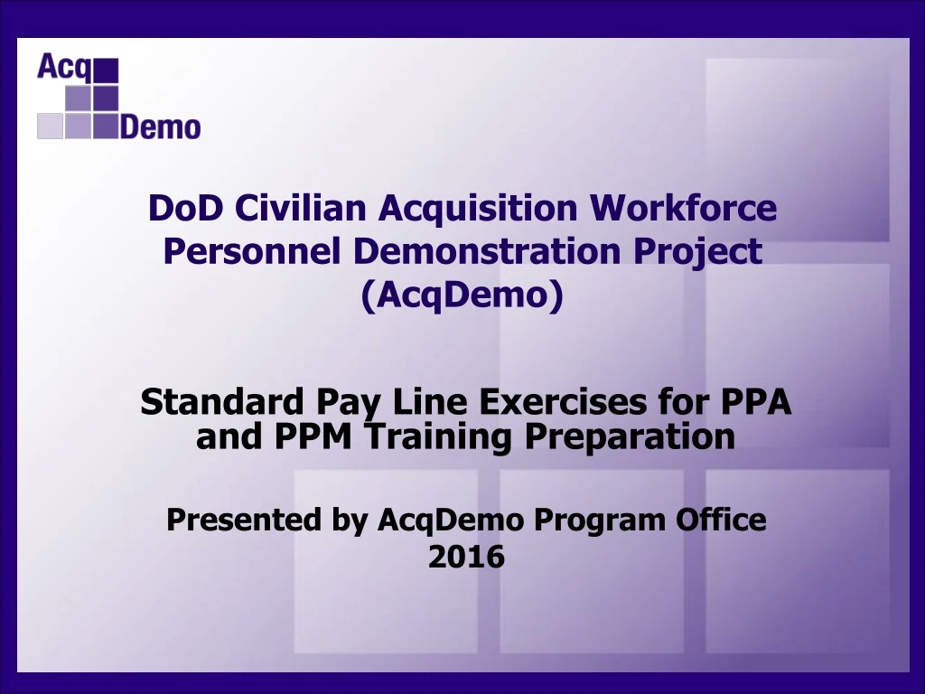 dod civilian acquisition workforce personnel demonstration project acqdemo